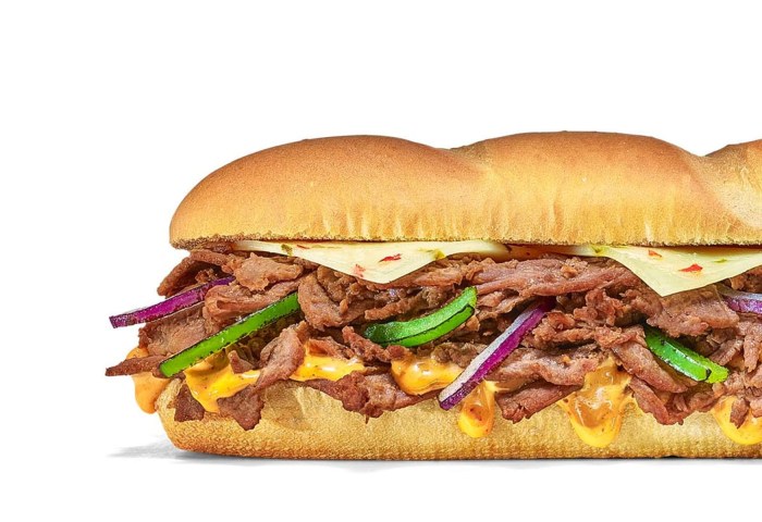 Subway cheese steak nutrition