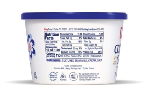 2 cottage cheese nutrition facts