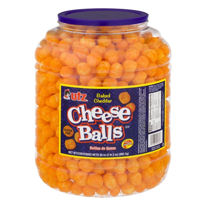 Utz cheese balls nutrition facts