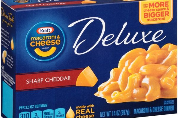 Cheese kraft deluxe macaroni cheddar kroger dinner white box nutrition information walmart source herb garlic