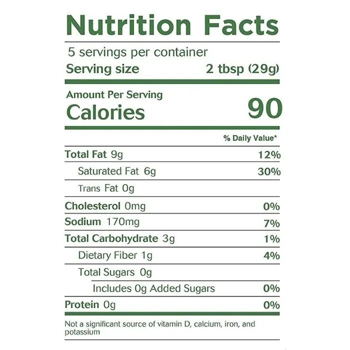 Boursin cheese nutrition label