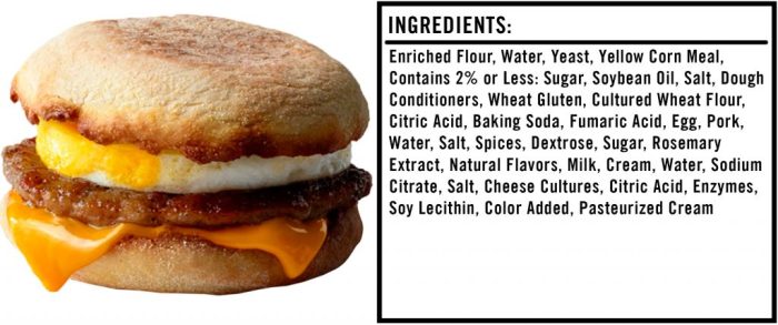 Sausage egg and cheese mcmuffin nutrition facts