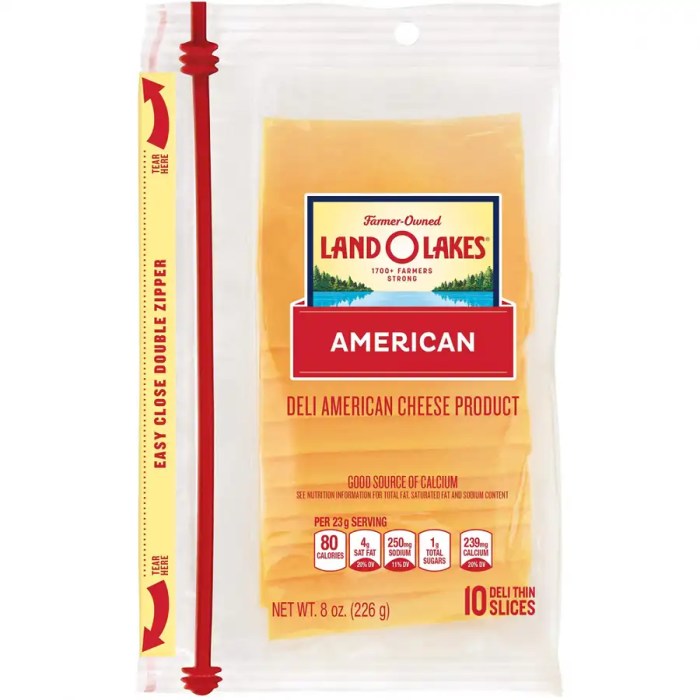 Land o lakes american cheese nutrition