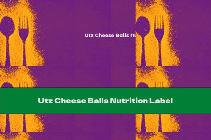 Utz cheese balls nutrition facts