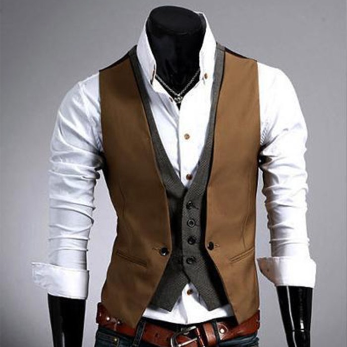 Vest and jeans mens fashion