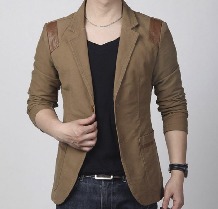 Mens fashion blazer and jeans